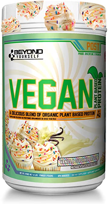 Beyond Yourself Vegan Protein - A Plant-Based blend of Protein (Vanilla Cupcake Batter, 2lbs)