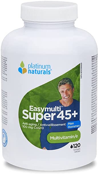 Platinum Naturals - Super Eymulti 45+ for Men | Anti-aging | 100mg CoQ10-120 Softgels