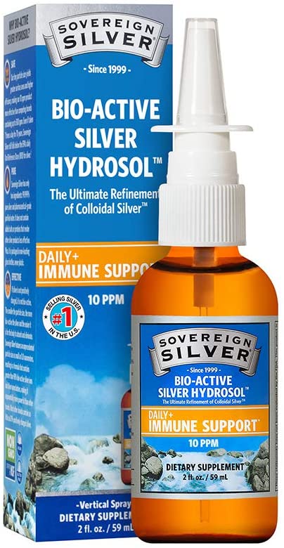 Sovereign Silver Bio-Active Silver Hydrosol for Immune Support - 10 ppm, 2oz (59mL)